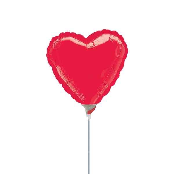 Metallic Red Heart Foil Balloon 9in Online now