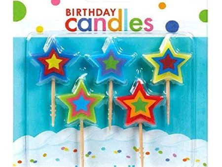 Star Toothpick Birthday Candles 5pcs Online Hot Sale