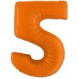 40 inch Number 5 - Orange Balloon For Discount