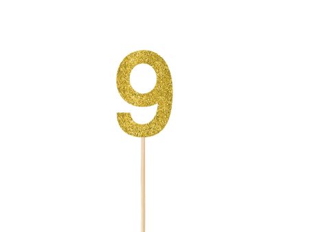 #9 Gold Small Glitter Pick Online