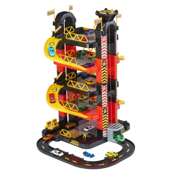 Teamsterz Metro City 5 Level Tower Garage + Street Machine 20 Toy Car Multipack Bundle Online Hot Sale