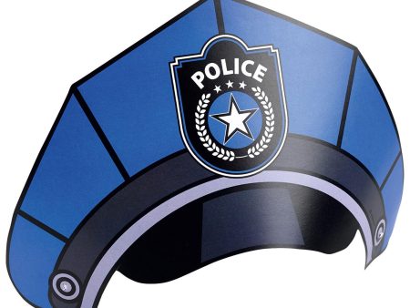 Police Party Hats 8pcs Supply