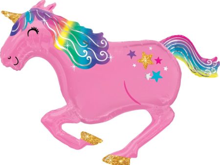 Pink Unicorn SuperShape Foil Balloon 99x86cm Discount