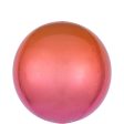 Ombre Red & Orange Orbz Foil Balloon 38x40cm For Cheap