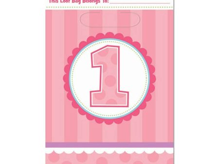 1st Birthday Girl Loot Bags 8pcs For Discount