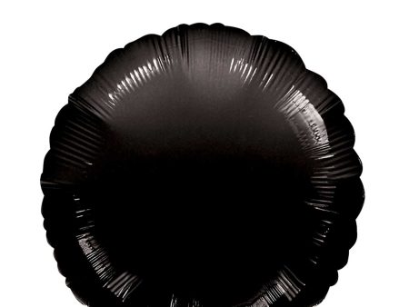 Black Round Foil Balloon 18in For Cheap