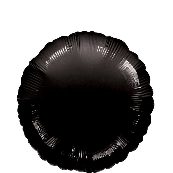 Black Round Foil Balloon 18in For Cheap