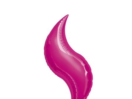 Fuchsia Curve Foil Balloon 28in Fashion