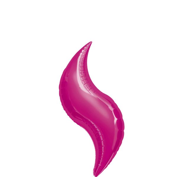 Fuchsia Curve Foil Balloon 28in Fashion