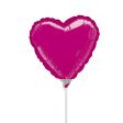 Metallic Fuchsia Heart Foil Balloon 9in Online Sale