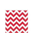 Apple Red Chevron Beverage Tissues 16pcs Supply