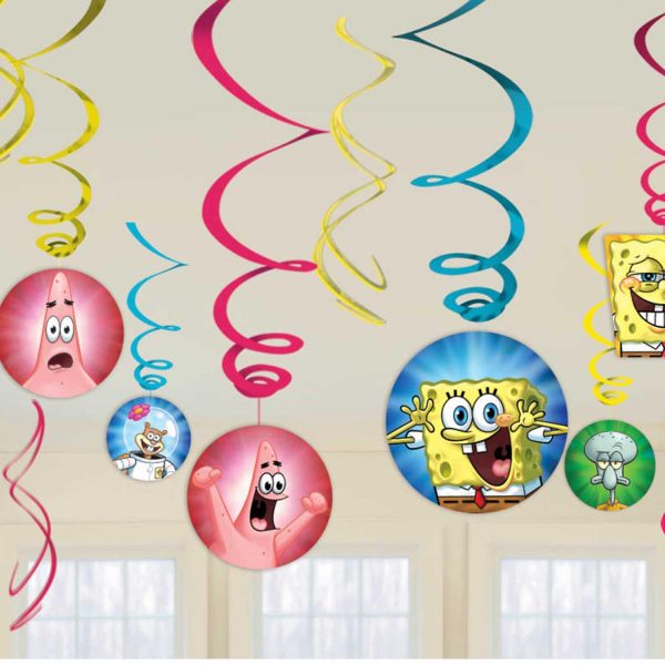 SpongeBob Swirl Decorations 12pcs Fashion