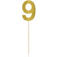 #9 Gold Large Glitter Pick Cheap