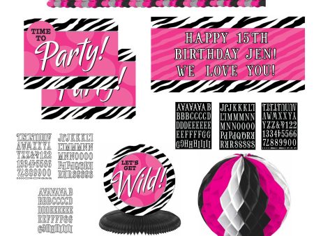 Zebra Party Personalize It! Decorating Kit Sale