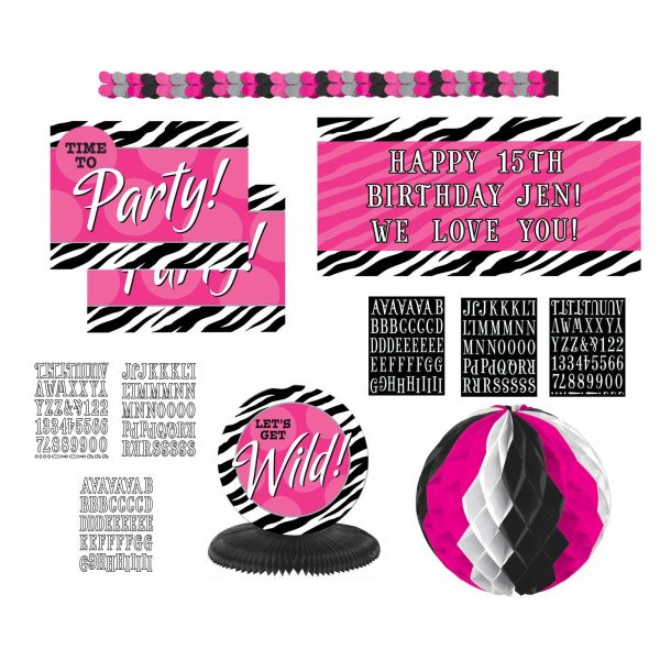 Zebra Party Personalize It! Decorating Kit Sale