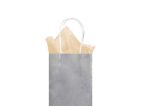 Silver Foil Solid Kraft Bag - Small Hot on Sale