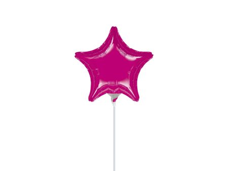 Metallic Fuchsia Star Foil Balloon 4in Online