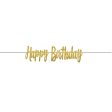 Gold Birthday Letter Banner-Glitter Paper 12ft For Discount