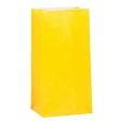 Sunshine Yellow Packaged Paper Bags 10in, 12pcs Online