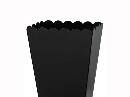 Black Medium Plastic Scalloped Containers Sale