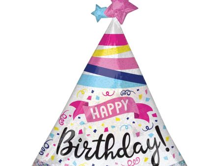 Happy Birthday Sparkle Banner SuperShape 68x91cm Supply