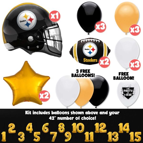 NFL Pittsburgh Steelers Football Party Balloon Kit Supply