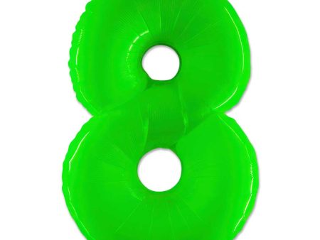 40 inch Number 8 - Lime Green Balloon Hot on Sale