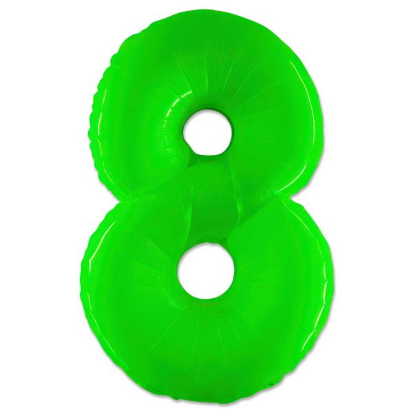 40 inch Number 8 - Lime Green Balloon Hot on Sale