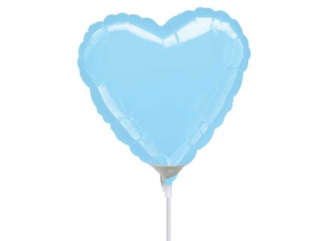 Pastel Blue Heart Mini Shape Balloon 9in Cheap