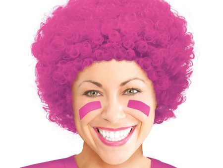 Adult Curly Wig Pink on Sale