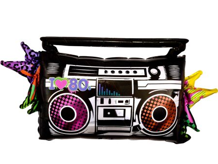 Totally 80 s Boombox SuperShape Balloon 88x43cm Discount