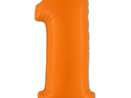 40 inch Number 1 - Orange Balloon Online Sale