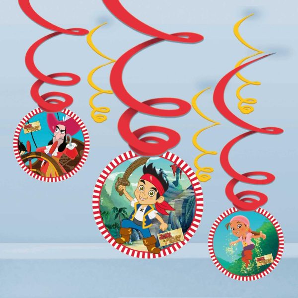 Jake And The Neverland Pirates Swirl Decorations 6pcs Fashion