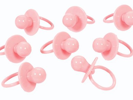 Baby Shower Large Pink Pacifier Favor 8pcs Fashion