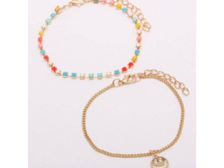 Smiley Face Chain Bracelet Set Online