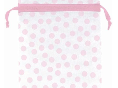 Pink Dots Organza Bags 12pcs Cheap