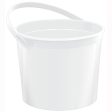 White Plastic Bucket 4.50in x 6.25in Hot on Sale