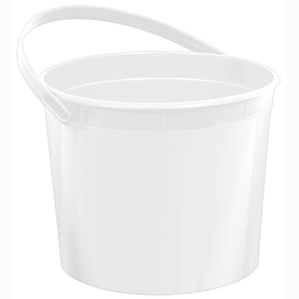 White Plastic Bucket 4.50in x 6.25in Hot on Sale