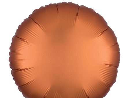 Amber Satin Luxe Round Foil Balloon 45cm on Sale