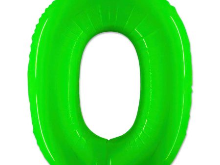 40 inch Number 0 - Lime Green Balloon Hot on Sale