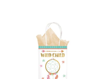 Boho Birthday Girl Kraft Paper Bags 8pcs For Discount