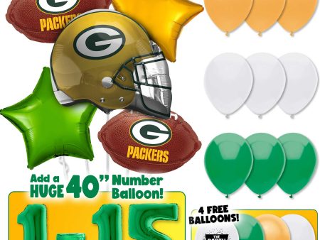 NFL Green Bay Packers Football Team Balloon Bouquet Kit Fashion