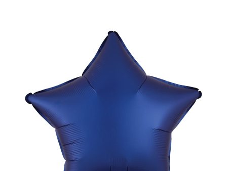 Navy Star Satin Luxe Foil Balloon 45cm Sale