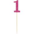 #1 Pink Large Glitter Pick Supply