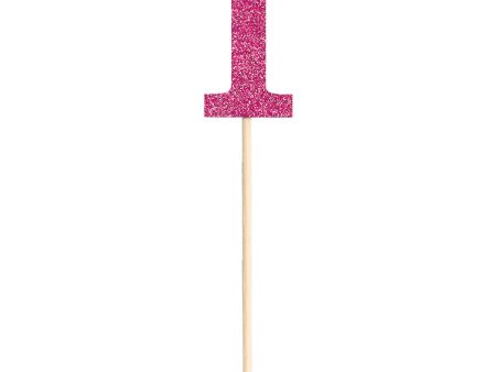 #1 Pink Large Glitter Pick Supply