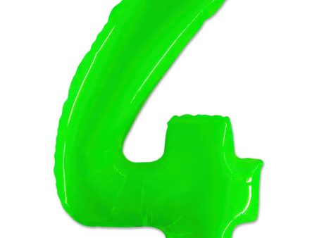 40 inch Number 4 - Lime Green Balloon Supply