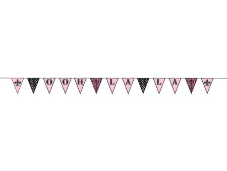 A Day In Paris Fabric Pennant Banner on Sale