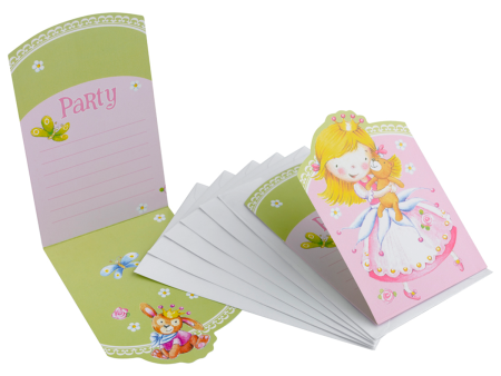 Sweet Little Princess Invitations And Envelopes 6pcs Online Hot Sale