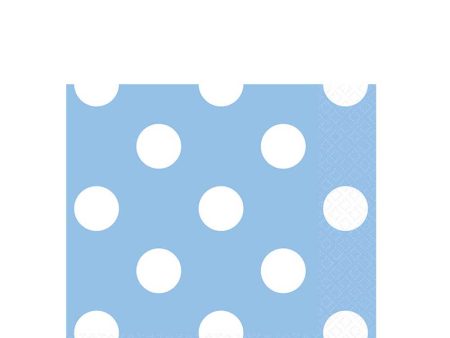 Pastel Blue Dots Beverage Tissues 16pcs Online