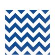 Bright Royal Blue Chevron Beverage Tissues 16pcs Fashion